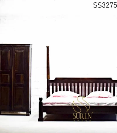 Solid Wood Four Poster Hotel King Size Bed