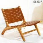 Solid Wood Leather Strip Resort Rest Chair (2)