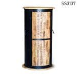 Solid Wood Metal Round Bar Unit