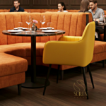 Leatherette Metal Frame Restaurant Chair