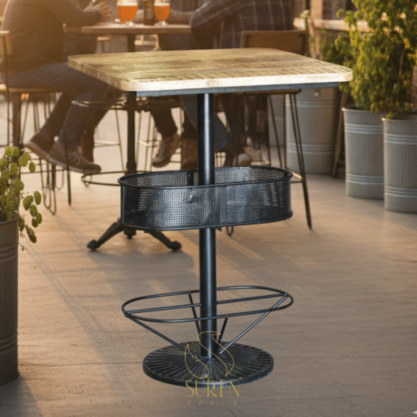 restaurant chairs and tables wholesale in Kolkata (Calcutta), West Bengal, India metal wood high table design