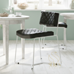 Outdoor Metal Frame Leatherette Chair