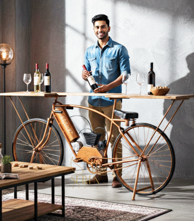 unique home bar set up