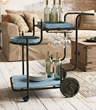 wine bar design for home industrial theme