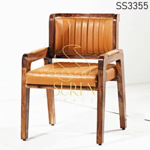 Wood Leatherette Premium Looking Dining Chair