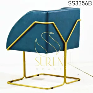 Leatherette Gold Metal Restaurant Chair
