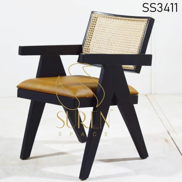 Pierre Jeanneret Chandigarh Chair with Leather Seating