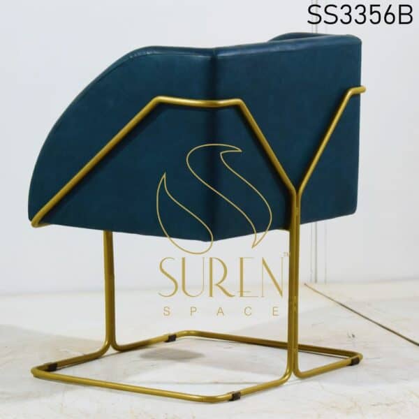 Premium Leatherette Gold Metal Restaurant Chair (2)