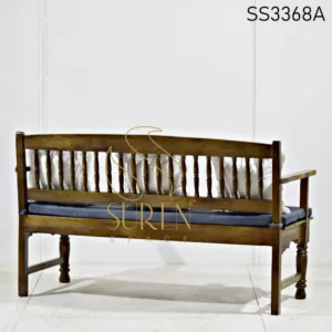 Event Furniture : Wholesale Manufacturer from Jodhpur India Carved Solid Wood Bench In Walnut Finish 2