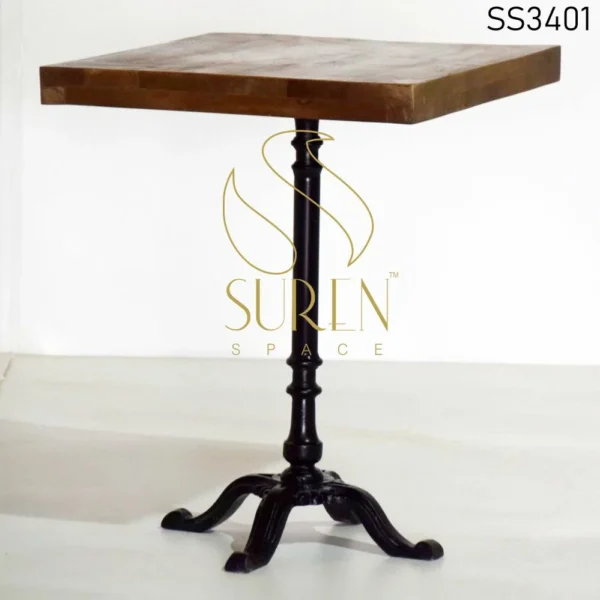 Cast Iron Square Folding Shape Bistro Table