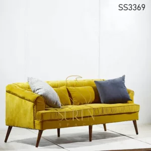 Fabric Upholstered Three Seater Sofa Design