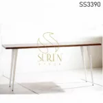 Metal Foldable Solid Wood Dining Table