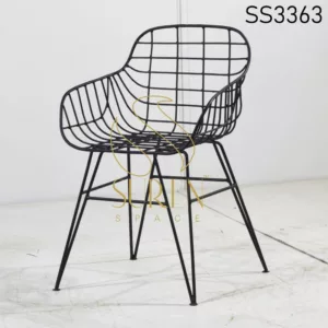 Metal Outdoor Chair with Handrest