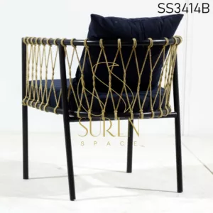 Hospitality Furniture Supplier from Jodhpur India Stainless Steel Rope Work Outdoor Chair 2