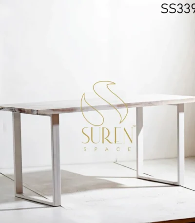 White Finish Industrial Folding Table Design