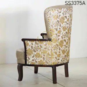Hospitality Furniture: Custom Commercial Furniture Manufacturer & Supplier Wood Exposed Duel Fabric Accent Chair 2