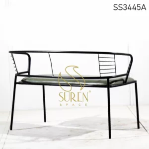 Camp Furniture & Camping Furniture from India Bent Metal Leatherette Seating Bench 2