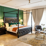 Mango Wood Carved Four Poster Resort Bed