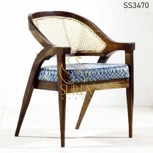 Curve Back Natural Cane Fine Dine Chair