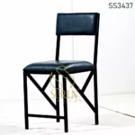 Metal Leatherette Seat Back Chair