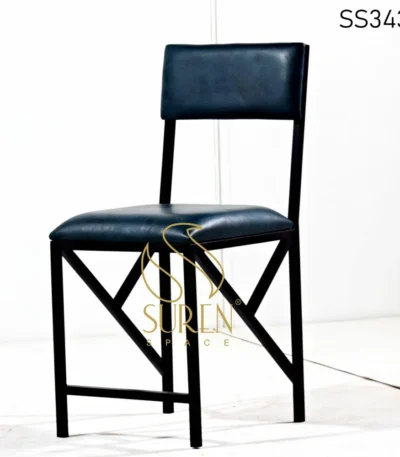 Metal Leatherette Seat Back Chair