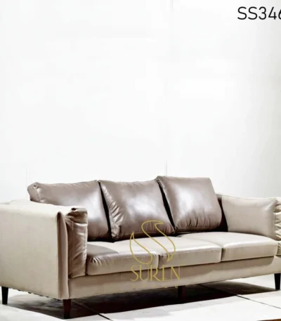 Modern Leatherette Three Seater Sofa for Restaurant