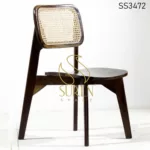 Solid Wood Natural Cane Contemporary Chair