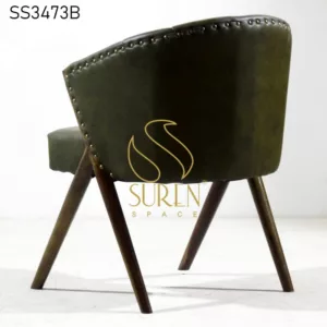 Hospitality Furniture Supplier from Jodhpur India Solid Wood Upholstered Modern Restaurant Chair 3