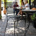 Metal Curve Back Outdoor Chair