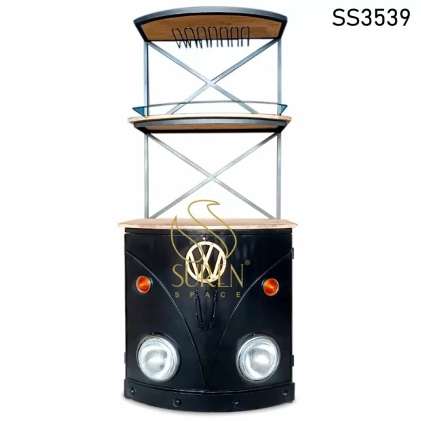 Car Theme Automobile Black Wine Cabinet