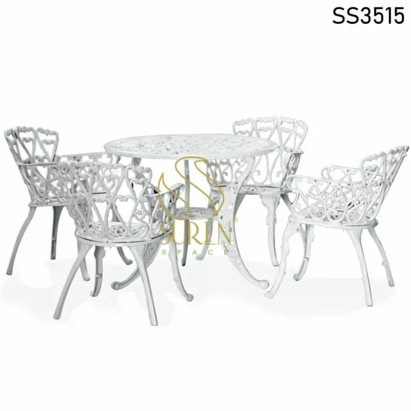 Cast Iron Garden Round Table Chairs Set