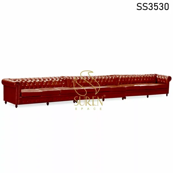 Chesterfield Long Restaurant Sofa