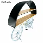 Cycle Theme Metal Wooden Wine Cabinet Cycle Theme Metal Wooden Wine Cabinet 2