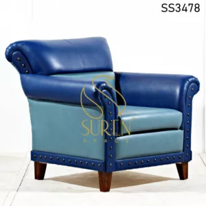 Duel Shade Leatherette Single Seater Sofa