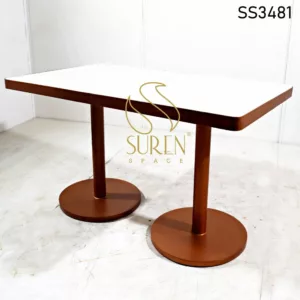 Duel Stand Marble Golden Pub Table