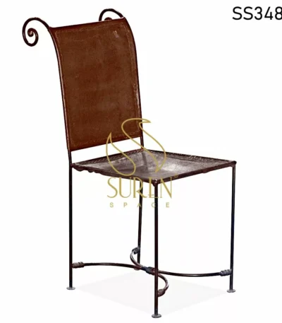 Genuine Leather Metal Frame Tent Chair