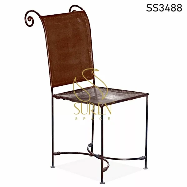 Genuine Leather Metal Frame Tent Chair