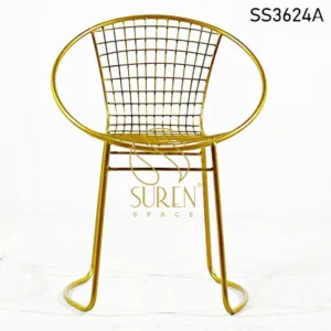 Camping Tent Furniture : Manufacturer from Jodhpur India Golden Finish Metal Outdoor Chair 2