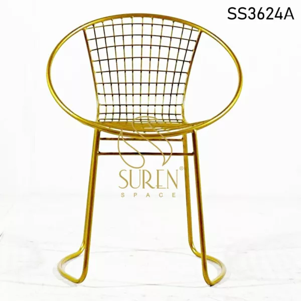 Golden Finish Metal Outdoor Chair Golden Finish Metal Outdoor Chair 2 jpg
