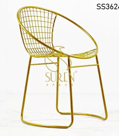 Golden Finish Metal Outdoor Chair