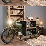 Old Moped Army Green Finish Banquet Table