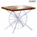 Industrial Solid Wood Café Table