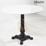 Industrial Stone Round Top Café Table