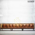 Leather Seating Earthy Restaurant Sofa