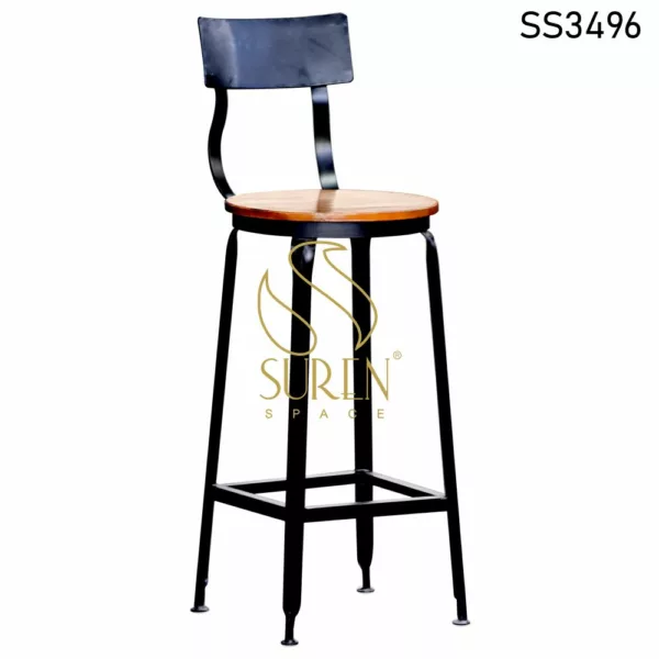 Metal Frame Curved Back Brewery Chair