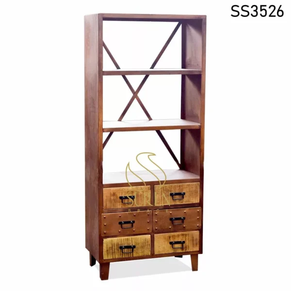 Six Drawers Industrial Open Display Rack