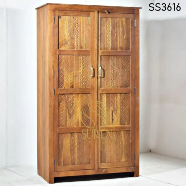 Solid Carved Panel Resort Wardrobe