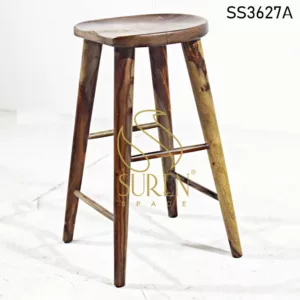 Solid Wood Bar Height Stool