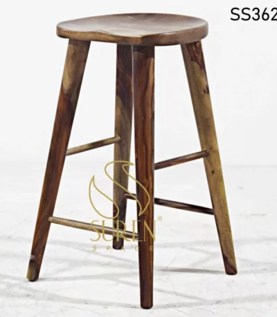 Solid Wood Bar Height Stool