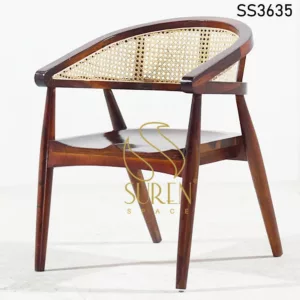 Solid Wood Natural Cane Restaurant Chair